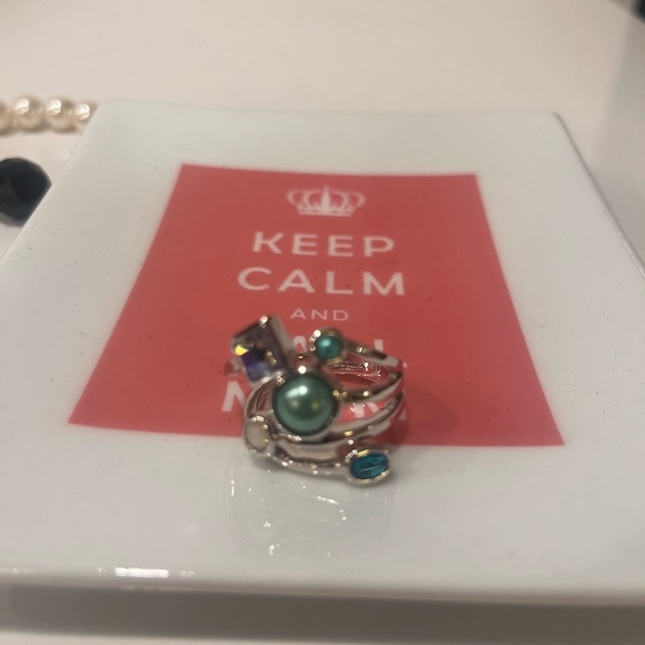 Jewelry - Elegant Multi-Color Gemstone Ring Set